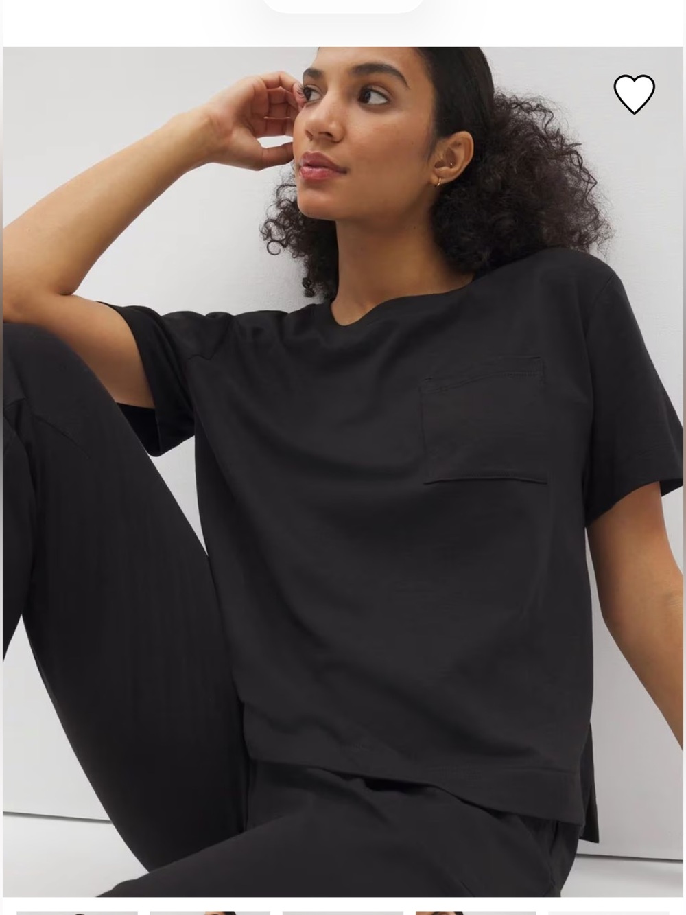 {NWT} Soma Most Loved Cotton One Pocket Tee - Black